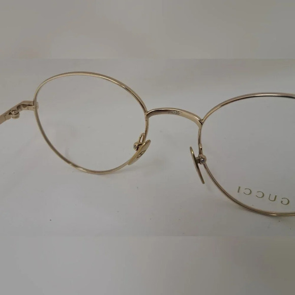 NWT Gucci Men's Glasses Frames Round All Metal Gold Japan GG0337O 001 51-20-145 - Picture 14 of 15